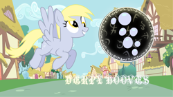 Size: 1920x1080 | Tagged: safe, artist:morningstar-1337, edit, derpy hooves, solo, wallpaper, wallpaper edit