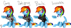 Size: 3075x1212 | Tagged: safe, artist:supermare, derpibooru import, edit, rainbow dash, pegasus, pony, alternate costumes, beanie, clothes, crossover, delsin rowe, hat, hoodie, infamous, infamous second son, solo