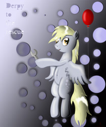 Size: 2083x2474 | Tagged: safe, artist:fearyzy, derpy hooves, pegasus, pony, blonde mane, female, gray coat, mare, solo, wings