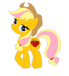 Size: 395x437 | Tagged: safe, applejack, oc, earth pony, pony, donut steel, recolor, solo, stock vector