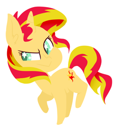 Size: 1280x1416 | Tagged: safe, artist:bunbubs, sunset shimmer, pony, unicorn, colored pupils, cute, cutie mark eyes, ear fluff, female, mare, shimmerbetes, simple background, solo, white background, wingding eyes