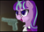 Size: 1113x794 | Tagged: safe, artist:10art1, snowfall frost, starlight glimmer, pony, unicorn, delet this, gun, handgun, magic, no catchlights, taurus pt92