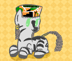 Size: 333x285 | Tagged: safe, artist:tanmansmantan, applejack, zebra, solo, species swap, zebrafied, zebrajack