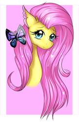 Size: 1902x2931 | Tagged: safe, artist:fluffymaiden, fluttershy, butterfly, pegasus, pony, female, mare, solo