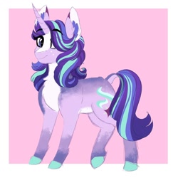 Size: 1200x1200 | Tagged: safe, artist:scarletskitty12, starlight glimmer, pony, unicorn, blaze (coat marking), cheek fluff, chest fluff, coat markings, colored ears, colored hooves, cute, dock, ear fluff, female, glimmerbetes, hair over one eye, leg fluff, mare, solo