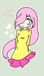 Size: 684x1167 | Tagged: safe, artist:masamlicious, fluttershy, human, humanized, solo