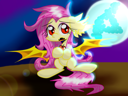 Size: 1600x1200 | Tagged: safe, artist:lovehtf421, fluttershy, pegasus, pony, female, flutterbat, mare, solo