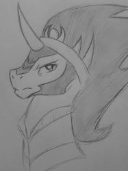 Size: 955x1280 | Tagged: safe, artist:subimaru_kai, artist:yoru-the-neko, derpibooru import, king sombra, pony, unicorn, sketch, traditional art