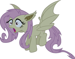 Size: 14123x11176 | Tagged: safe, artist:xhalesx, fluttershy, bats!, .svg available, absurd resolution, fangs, flutterbat, flying, simple background, solo, transparent background, vector