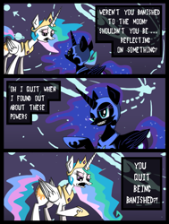 Size: 795x1054 | Tagged: safe, artist:invaderkwin, nightmare moon, princess celestia, alicorn, pony, almighty tallest, comic, crossover, invader zim, the tallest