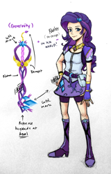 Size: 764x1196 | Tagged: safe, artist:aizy-boy, rarity, equestria girls, crossover, kingdom hearts, solo