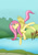 Size: 419x595 | Tagged: safe, artist:cartoonartist, artist:senseijiufu, fluttershy, butterfly, pegasus, pony, solo