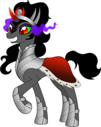 Size: 5000x6299 | Tagged: safe, artist:fukaketsu, derpibooru import, king sombra, queen umbra, pony, unicorn, absurd resolution, rule 63, solo