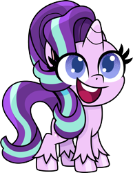 Size: 1155x1500 | Tagged: safe, alternate version, artist:cloudyglow, starlight glimmer, pony, unicorn, my little pony: pony life, cute, female, glimmerbetes, mare, simple background, solo, teeth, transparent background