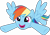 Size: 5000x3475 | Tagged: safe, artist:dashiesparkle, derpibooru import, rainbow dash, pegasus, pony, daring done?, .svg available, cute, dashabetes, female, mare, simple background, smiling, solo, transparent background, underhoof, vector