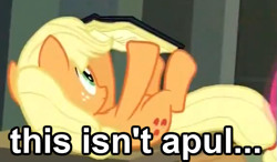 Size: 763x446 | Tagged: safe, screencap, applejack, earth pony, pony, twilight's kingdom, appul, book, cute, female, jackabetes, mare, on back, reaction image, reading, silly, silly pony, who's a silly pony