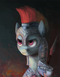 Size: 5132x6612 | Tagged: safe, artist:malinetourmaline, derpibooru import, rainbow dash, pegasus, pony, absurd resolution, armor, badass, fire, jousting outfit, solo, spear, weapon