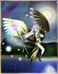 Size: 2200x2800 | Tagged: safe, artist:drjhordan, fluttershy, human, humanized, solo, winged humanization