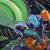 Size: 1280x1280 | Tagged: safe, artist:outofjpsfro, nightmare rarity, rarity, pony, unicorn, food, halloween, holiday, jack-o-lantern, pumpkin, solo