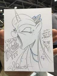 Size: 600x800 | Tagged: safe, artist:andypriceart, princess celestia, princess luna, alicorn, pony, best princess, celestia is not amused, commission, screaming, traditional art, unamused, volumetric mouth