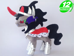 Size: 480x360 | Tagged: safe, artist:onlyfactory, derpibooru import, king sombra, pony, unicorn, bootleg, irl, photo, plushie, solo