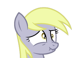 Size: 700x570 | Tagged: safe, artist:rainbow eevee, derpy hooves, pony, bust, derp, female, scrunchy face, simple background, solo, this will end in tears, transparent background, uh oh, worried