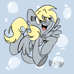 Size: 800x800 | Tagged: safe, artist:mirabuncupcakes15, derpy hooves, ditzy doo, pegasus, pony, smiling