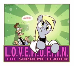 Size: 672x600 | Tagged: safe, artist:ponylover88, derpy hooves, pony, dr. heinz doofenshmirtz, phineas and ferb