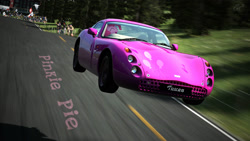 Size: 1920x1080 | Tagged: safe, artist:con360, pinkie pie, balloon, car, gran turismo, no pony, solo, tvr, tvr tuscan