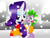 Size: 1600x1200 | Tagged: safe, artist:lovehtf421, rarity, spike, dragon, pony, unicorn, clothes, lipstick, male, shipping, snow, snowfall, sparity, straight