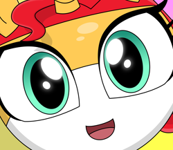 Size: 4000x3477 | Tagged: safe, artist:keronianniroro, sunset shimmer, anthro, hybrid, close-up, crossover, cute, female, keponian, keronian, looking at you, sergeant frog, shimmerbetes, solo, species swap