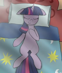 Size: 1700x2000 | Tagged: safe, artist:diego-spike, derpibooru import, twilight sparkle, bed, sleeping, solo