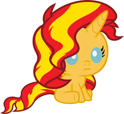 Size: 864x800 | Tagged: safe, artist:seahawk270, sunset shimmer, pony, unicorn, baby, baby pony, babyset shimmer, cute, female, shimmerbetes, simple background, solo, transparent background, vector