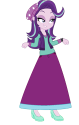 Size: 683x1080 | Tagged: safe, artist:cartoonmasterv3, starlight glimmer, human, equestria girls, clothes, long skirt, simple background, skirt, solo, transparent background, vector