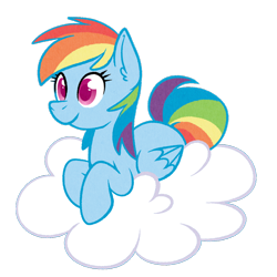 Size: 1024x1024 | Tagged: safe, artist:voraire, derpibooru import, rainbow dash, pegasus, pony, cloud, female, mare, prone, simple background, solo, transparent background