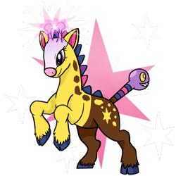 Size: 1000x1000 | Tagged: safe, artist:fuutachimaru, derpibooru import, twilight sparkle, girafarig, pokefication, pokémon, solo