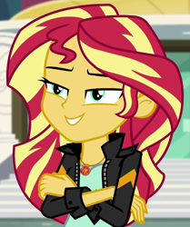 Size: 882x1056 | Tagged: safe, screencap, sunset shimmer, equestria girls, mirror magic, spoiler:eqg specials, cropped, geode of empathy, jewelry, magical geodes, necklace, solo