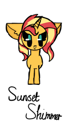 Size: 1500x2668 | Tagged: safe, anonymous artist, derpibooru exclusive, sunset shimmer, pony, unicorn, digital art, simple background, transparent background