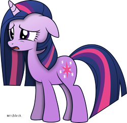 Size: 4025x3884 | Tagged: safe, artist:mrcbleck, derpibooru import, twilight sparkle, absurd resolution, alternate hairstyle, sad, simple background, solo, transparent background, twilight snapple, twilimena, vector