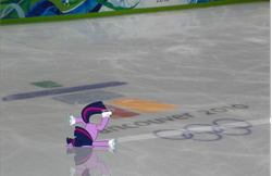 Size: 772x501 | Tagged: safe, derpibooru import, twilight sparkle, faceplant, fail, ice skating, irl, olympics, photo, ponies in real life, skating
