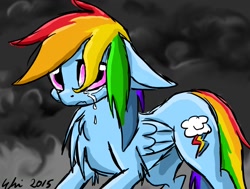 Size: 1200x907 | Tagged: safe, artist:superdashiebros, derpibooru import, rainbow dash, pegasus, pony, crying, solo