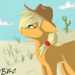 Size: 3000x3000 | Tagged: safe, artist:icewolf2212, applejack, earth pony, pony, floppy ears, solo, straw