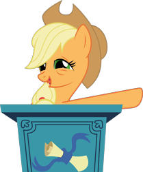 Size: 4095x4895 | Tagged: safe, artist:tomfraggle, part of a set, applejack, earth pony, pony, absurd resolution, podium, simple background, solo, transparent background, vector