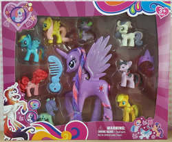 Size: 800x660 | Tagged: safe, derpibooru import, applejack, fluttershy, pinkie pie, rainbow dash, rarity, spike, sweetie belle, twilight sparkle, twilight sparkle (alicorn), alicorn, dragon, earth pony, pegasus, pony, unicorn, bootleg, fake, mane six