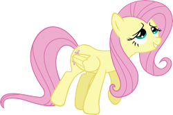 Size: 6000x3992 | Tagged: safe, artist:slb94, fluttershy, pegasus, pony, simple background, solo, transparent background, vector