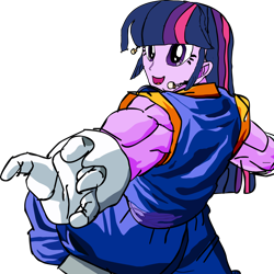 Size: 2000x2000 | Tagged: safe, artist:eirexe, derpibooru import, twilight sparkle, equestria girls, dragon ball z, solo, vegito