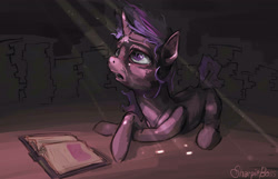 Size: 3808x2450 | Tagged: safe, artist:sharpieboss, derpibooru import, twilight sparkle, book, solo