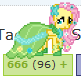 Size: 81x79 | Tagged: safe, fluttershy, pegasus, pony, 666, april fools, april fools 2015, clothes, desktop ponies, dress, exploitable meme, gala dress, meme, meta, number of the beast, tags