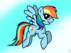 Size: 1024x768 | Tagged: safe, artist:pinkamenascratch, derpibooru import, rainbow dash, pegasus, pony, flying, solo