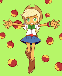 Size: 1500x1856 | Tagged: safe, artist:batao, applejack, equestria girls, pixiv, solo